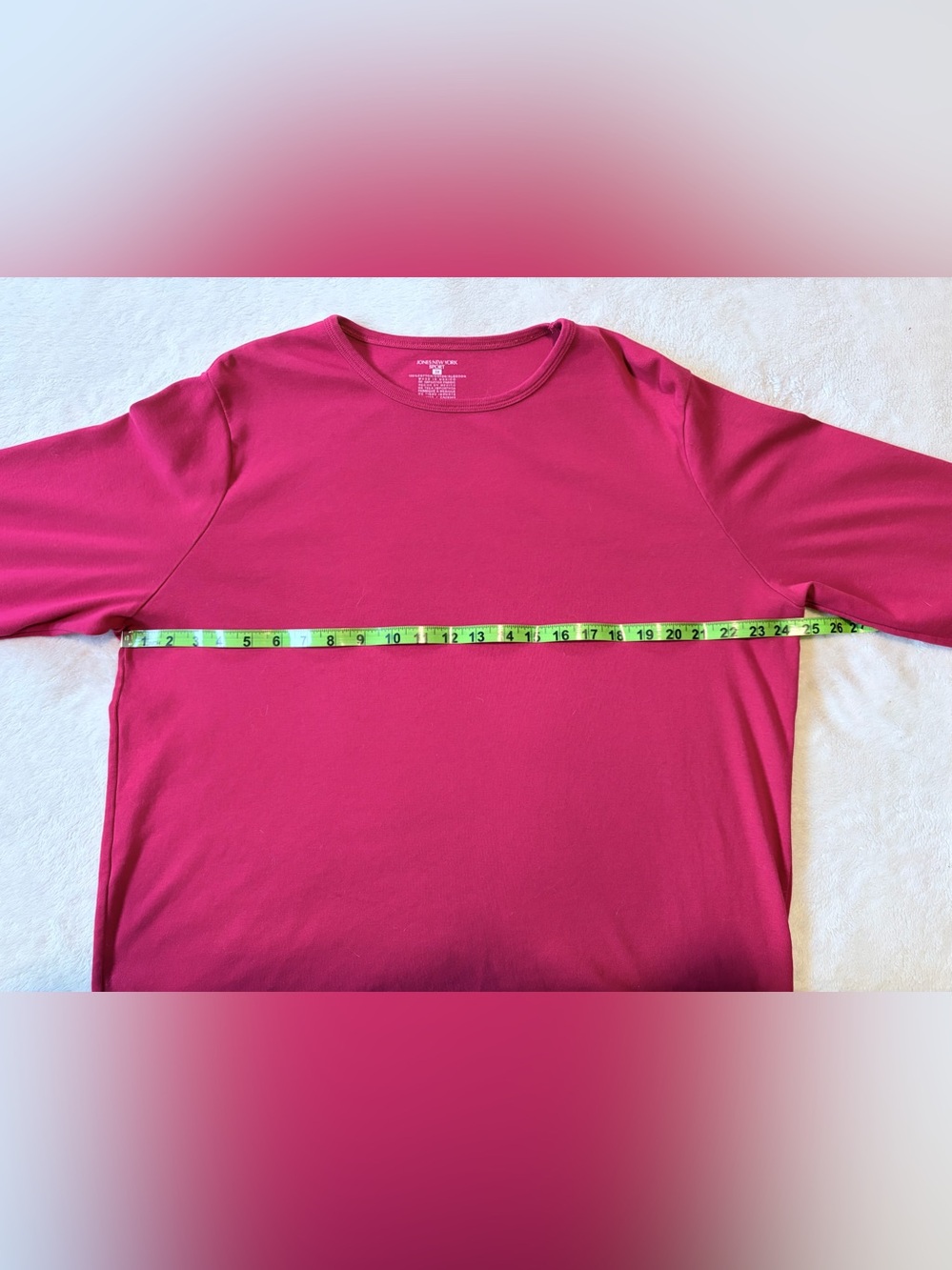 Jones New York Red Long-Sleeve Crewneck Top Size 3X - Picture 8 of 11